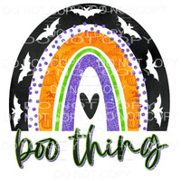 Boo Thing Rainbow Halloween Bats Pumpkins Sublimation 