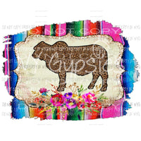 Brahmans Cow serape background Sublimation transfers Heat Transfer