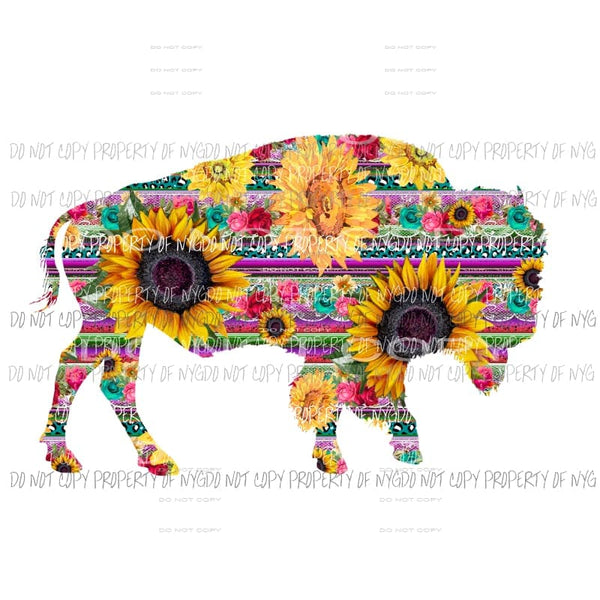 Buffalo serape flower Sublimation transfers Heat Transfer