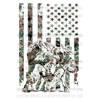 Bull Rider Cowboy Flag Camo #1 Sublimation transfers Heat Transfer