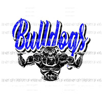 Bulldogs 2 Blue Sublimation transfers Heat Transfer