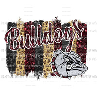 Bulldogs Maroon Paint pallet Sublimation transfers Heat Transfer