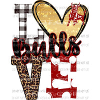 Bulls Love polka dot maroon and black Sublimation transfers Heat Transfer