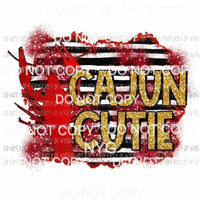 Cajun Cutie crawfish red black Louisiana Sublimation transfers Heat Transfer