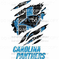 Carolina Panthers ripped design Sublimation transfers Heat Transfer