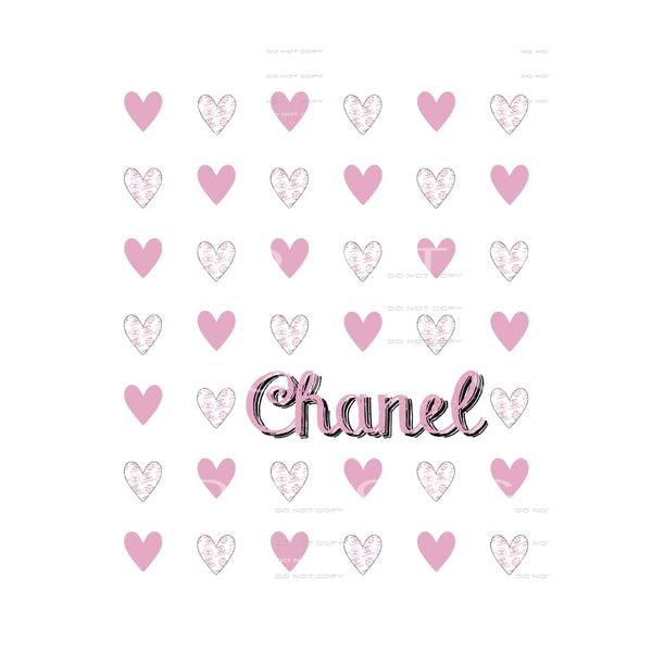 chanel Hearts pink # 10025 Sublimation transfers - Heat 