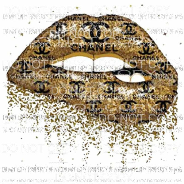 Chanel Lips Sublimation transfers Heat Transfer