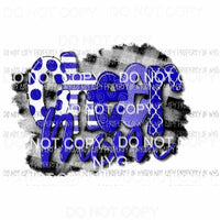 Cheer Mom #9 blue and black Sublimation transfers Heat Transfer