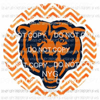 Chicago Bears chevron circle Sublimation transfers Heat Transfer