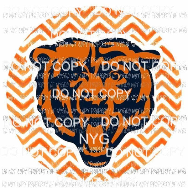 Chicago Bears chevron circle Sublimation transfers Heat Transfer