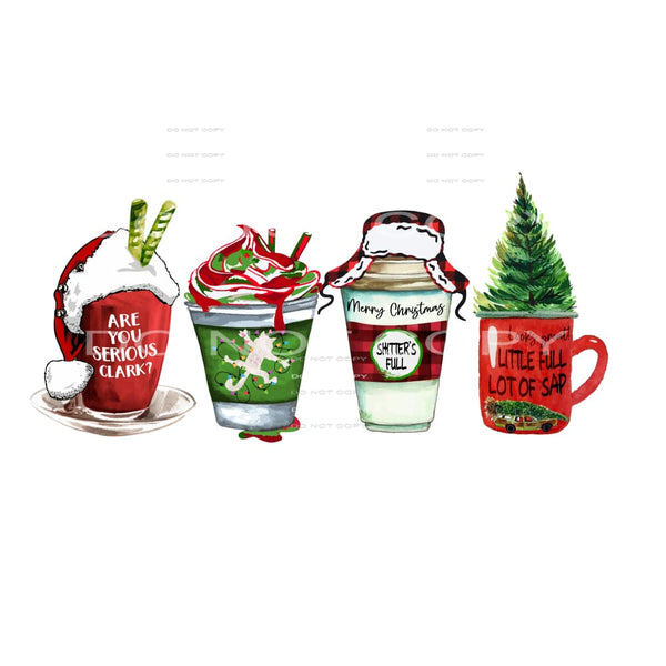 Christmas Vaction Clark Coffee # 1015 Sublimation transfers 