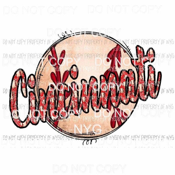 Cincinnati Reds Baseball # 2 Sublimation transfers Heat Transfer