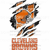 Cleveland Browns ripped design Sublimation transfers Heat Transfer