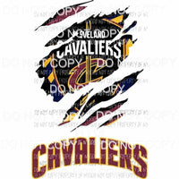 Cleveland Cavaliers ripped design Sublimation transfers Heat Transfer