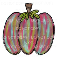 Colorful Painted Pumpkin Sublimation transfers - Heat 