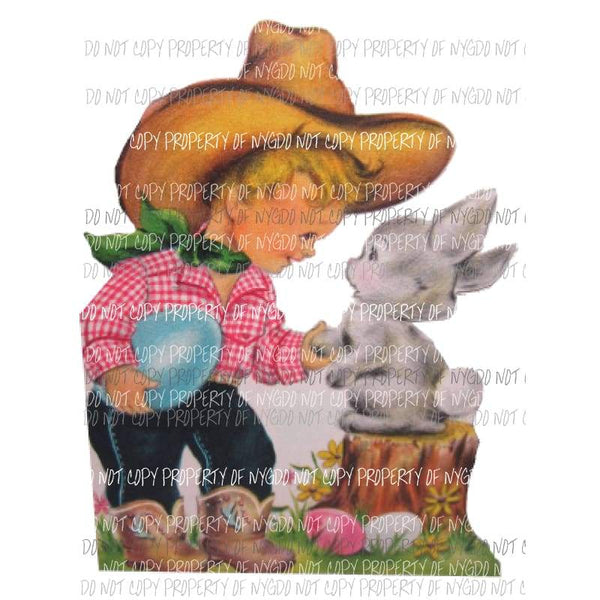 Easter cowboy Sublimation transfers Heat Transfer