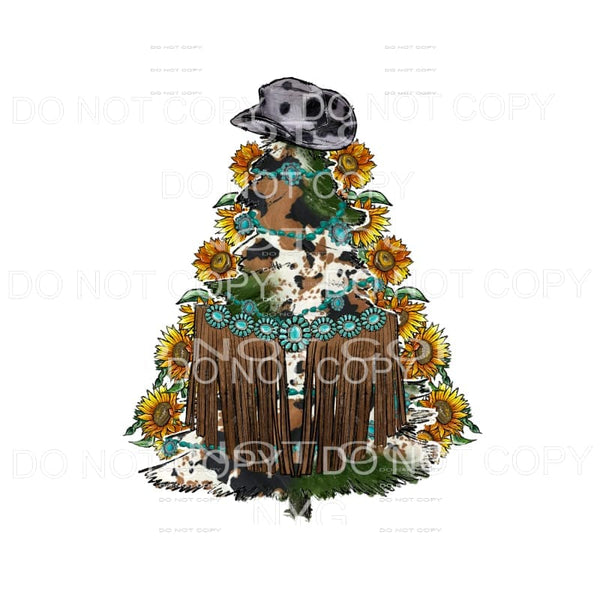 Cowboy Tree # 34 Sublimation transfers - Heat Transfer