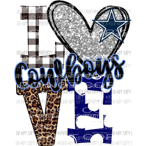 Cowboys Love star polka dot leopard heart cowboy riding horse maroon Sublimation transfers Heat Transfer