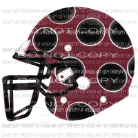 Crimson and Black - maroon football helmet Sublimation transfers Heat Transfer