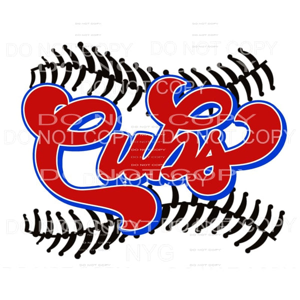 Cubs Baseball Stitching Chicago Sublimation transfers - Heat