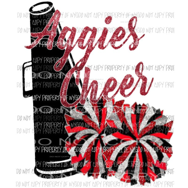 Custom Aggies Cheer - Need your Cheer team you need to order at least 6 please Sublimation transfers Heat Transfer