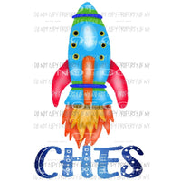 Custom CHES school Rocket Sublimation transfers Heat Transfer