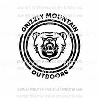 custom grizzly mountain outdoors bear Sublimation transfers Heat Transfer