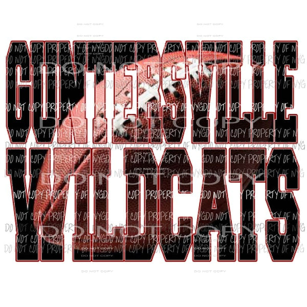 Custom Guntersville wildcats football Sublimation transfers Heat Transfer