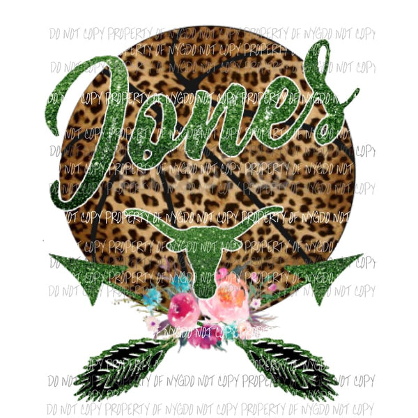 Custom Jones basketball leopard transfers Sublimation transfers Heat Transfer