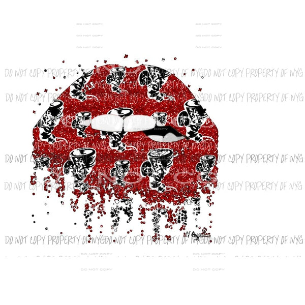 custom school lips Tornadoes Sublimation transfers Heat Transfer