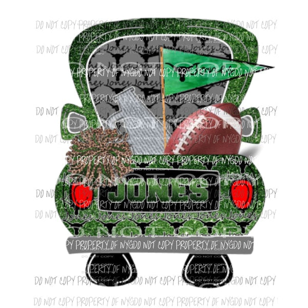 Custom School Truck football X6 transfers Sublimation transfers Heat Transfer