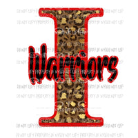 Custom Warriors 2 School Sublimation transfers Heat Transfer