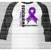 cystic fibrosis awareness sublimation transfer Heat Transfer