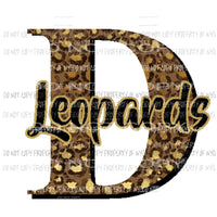 D leopards Custom School Sublimation transfers Heat Transfer