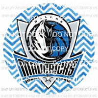 Dallas Mavericks chevron circle Sublimation transfers Heat Transfer