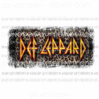 Def Leppard leopard brushstroke Sublimation transfers Heat Transfer