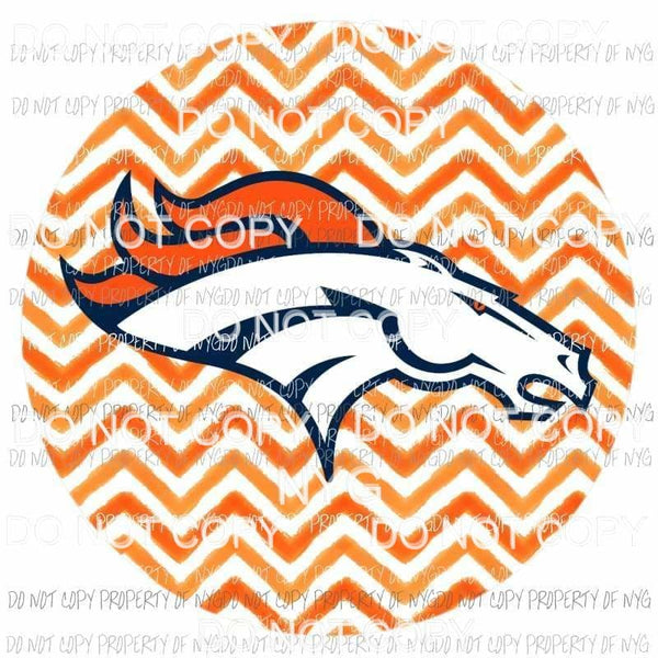 Denver Broncos chevron circle Sublimation transfers Heat Transfer