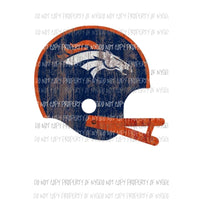 Denver Broncos rustic helmet Sublimation transfers Heat Transfer