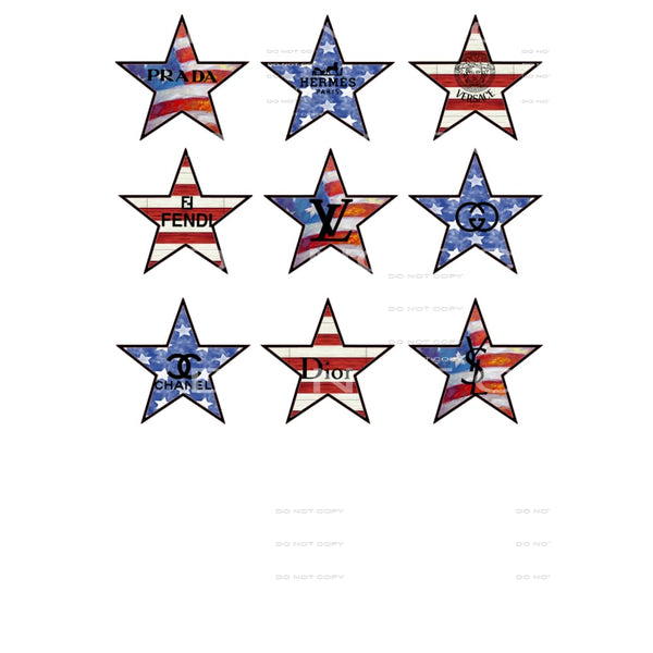 designer label stars America # 12108 Sublimation transfers -