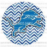 Detroit Lions chevron circle Sublimation transfers Heat Transfer