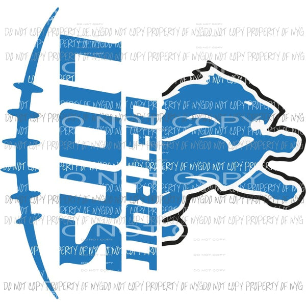 Detroit Lions football Sublimation transfers Heat Transfer