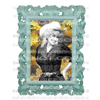 Dolly Parton blue framed Sublimation transfers Heat Transfer