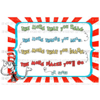 Dr Seuss # 203 Sublimation transfers Heat Transfer