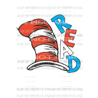 Dr Seuss READ hat Sublimation transfers Heat Transfer