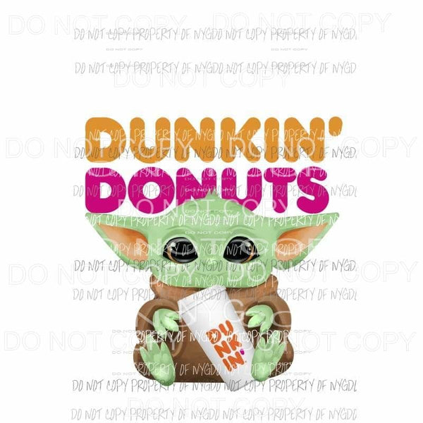 Dunkin Donuts Yoda star wars Sublimation transfers Heat Transfer