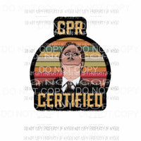 Dwight Schrute The Office CPR Certified # 1 Sublimation transfers Heat Transfer