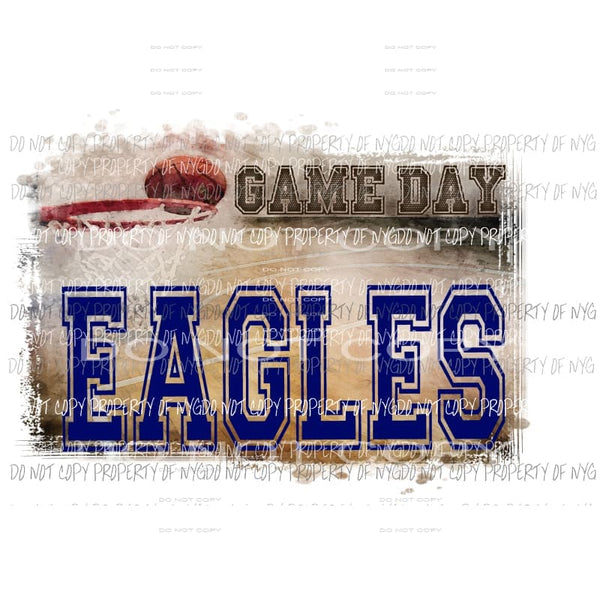 Eagles Basketball Custom NO GLITTER Sublimation transfers Heat Transfer