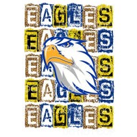 Eagles Block Yellow and Blue # 943 Sublimation transfers - 