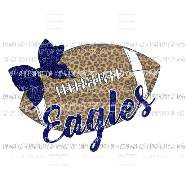 Eagles football Glitter Blue Sublimation transfers Heat Transfer