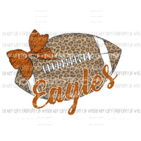 EAGLES Football Leopard ORANGE Sublimation transfers Heat Transfer